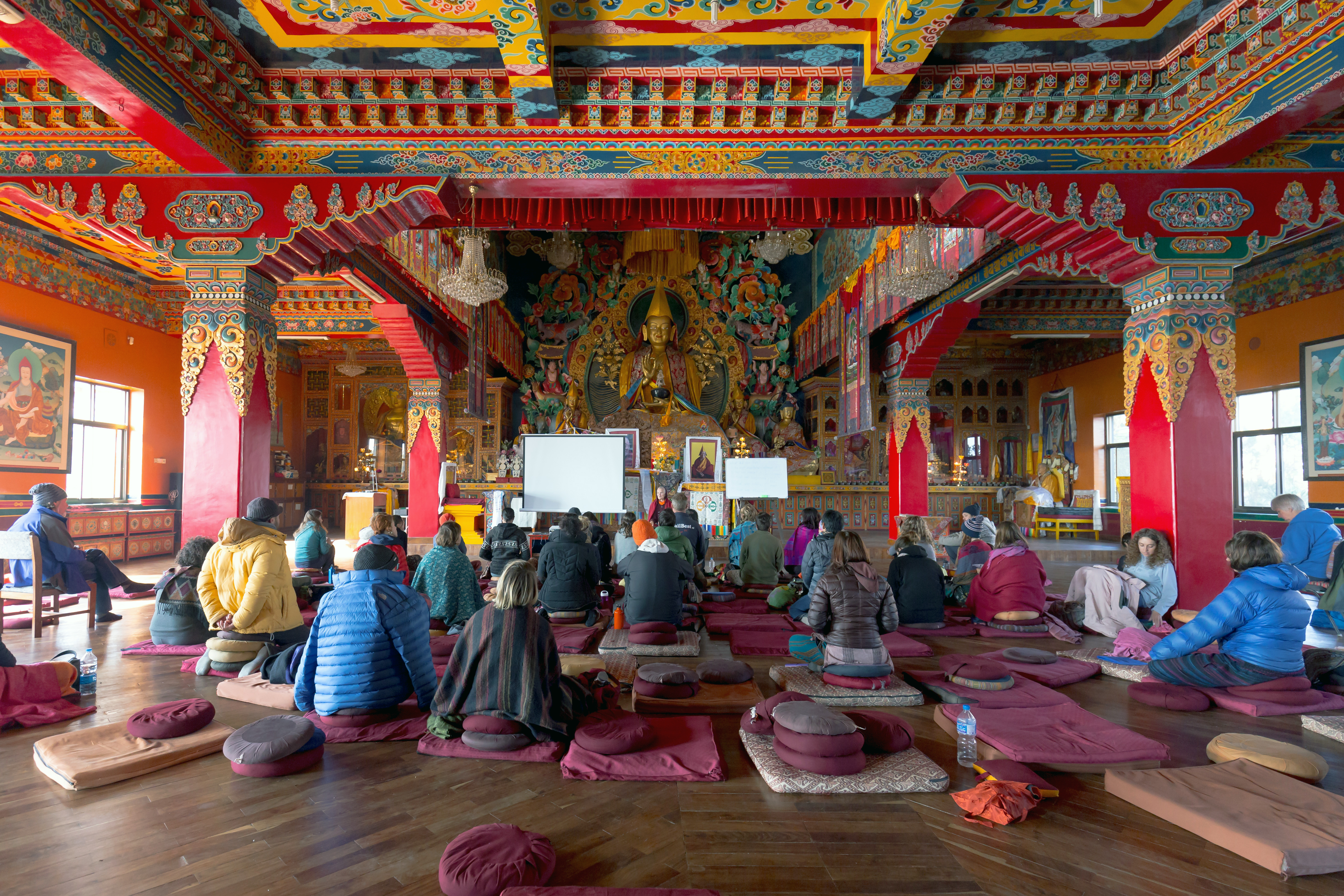 mindfulness-group-in-session-kopan-monastery